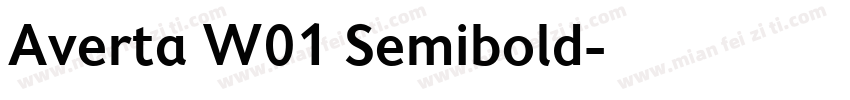 Averta W01 Semibold字体转换